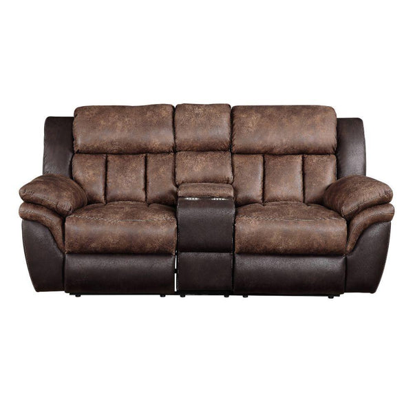 Acme Furniture Jaylen Reclining Fabric Loveseat with Console 55426 IMAGE 1