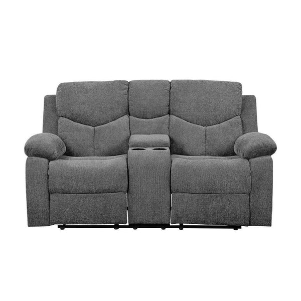 Acme Furniture Kalen Reclining Fabric Loveseat with Console 55441 IMAGE 1