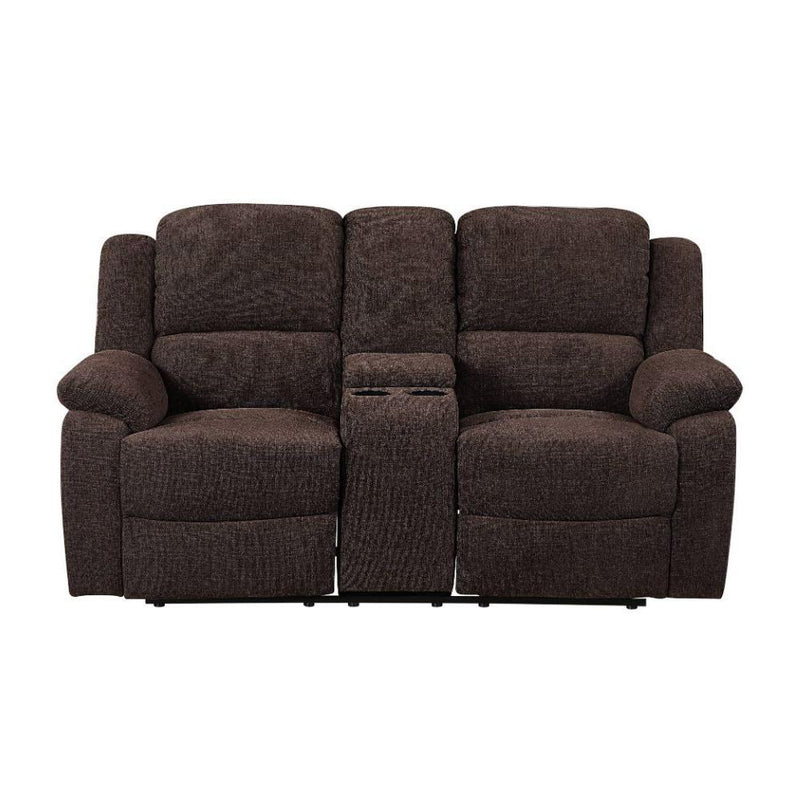 Acme Furniture Madden Reclining Fabric Loveseat with Console 55446 IMAGE 1