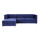 Acme Furniture Sullivan 55490 Sectional Sofa - Navy Blue IMAGE 1