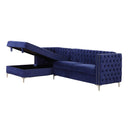 Acme Furniture Sullivan 55490 Sectional Sofa - Navy Blue IMAGE 5