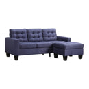 Acme Furniture Earsom 56650 Sectional Sofa with Reversible Chaise - Blue IMAGE 2
