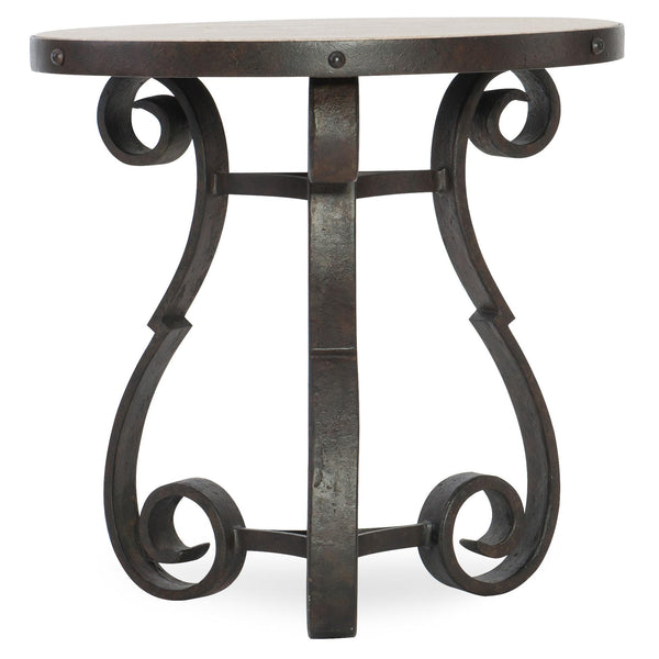  Hooker Furniture 5960-80113-MTL Luckenbach Metal and Stone End Table IMAGE 1