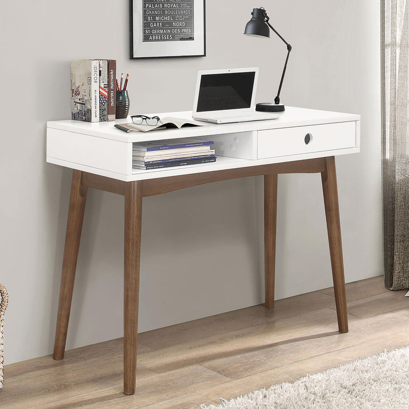 Coaster Furniture Bradenton 801931 39-inch 1-Drawer Wood Writing Desk - White IMAGE 5