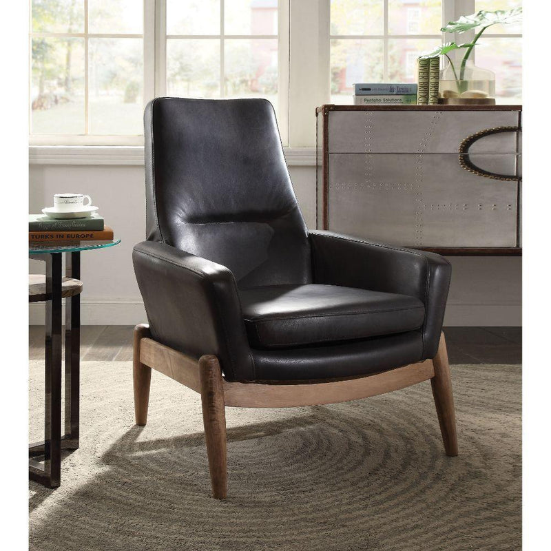 Acme Furniture Dolphin Stationary Leather Accent Chair 59533 IMAGE 6