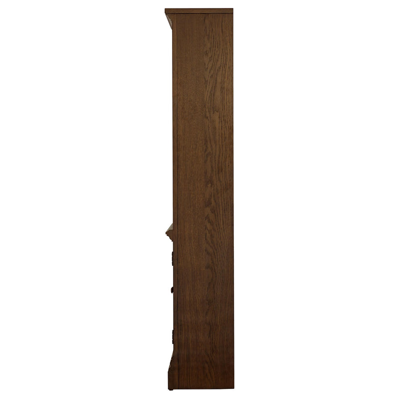 Coaster Furniture Hartshill 881286 78-inch 3-shelf Cabinet Bookcase - Burnished Oak IMAGE 4