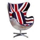 Acme Furniture Brancaster 59835 British Flag Accent Chair with Swivel IMAGE 2