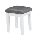 Coaster Furniture Elijah 931149 Vanity Set with Lighting & Stool - White and Dark Grey IMAGE 4