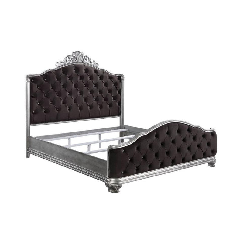 Acme Furniture Leonora King Upholstered Panel Bed 22137EK IMAGE 2