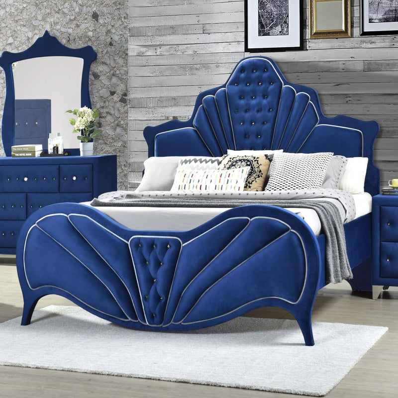 Acme Furniture Dante King Upholstered Panel Bed 24217EK IMAGE 2