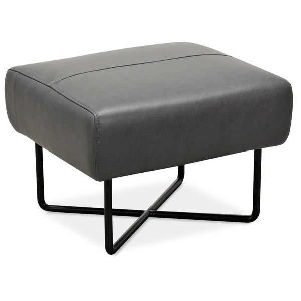 Hooker Furniture CC443-OT-097 Efron Ottoman with Black Metal Base IMAGE 1