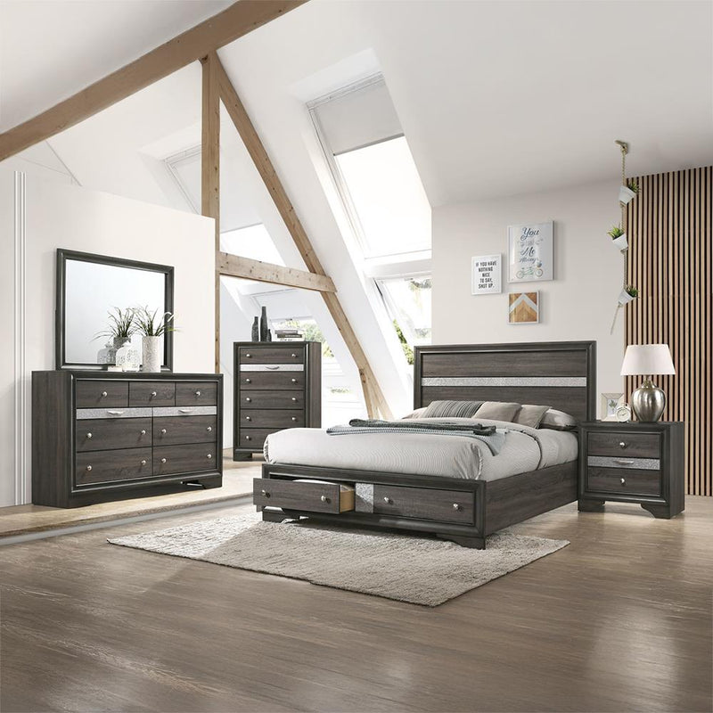Acme Furniture Naima 25967EK EK Bed with Storage IMAGE 7