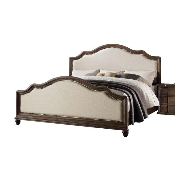 Acme Furniture Baudouin King Upholstered Panel Bed 26107EK IMAGE 1