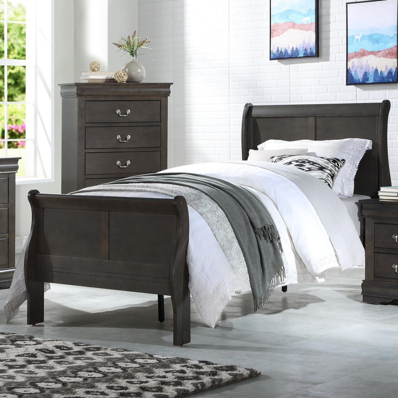 Acme Furniture Louis Philippe Twin Sleigh Bed 26800T IMAGE 4