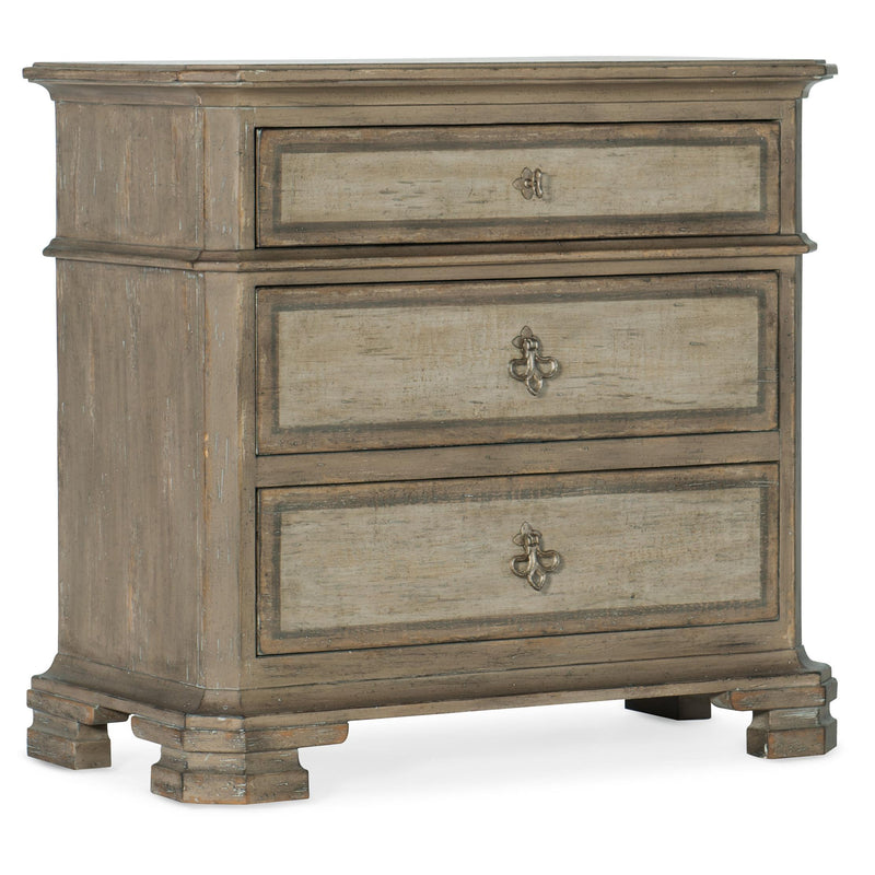 Hooker Furniture 6025-90016-83 Alfresco Palmieri Three-Drawer Nightstand IMAGE 1