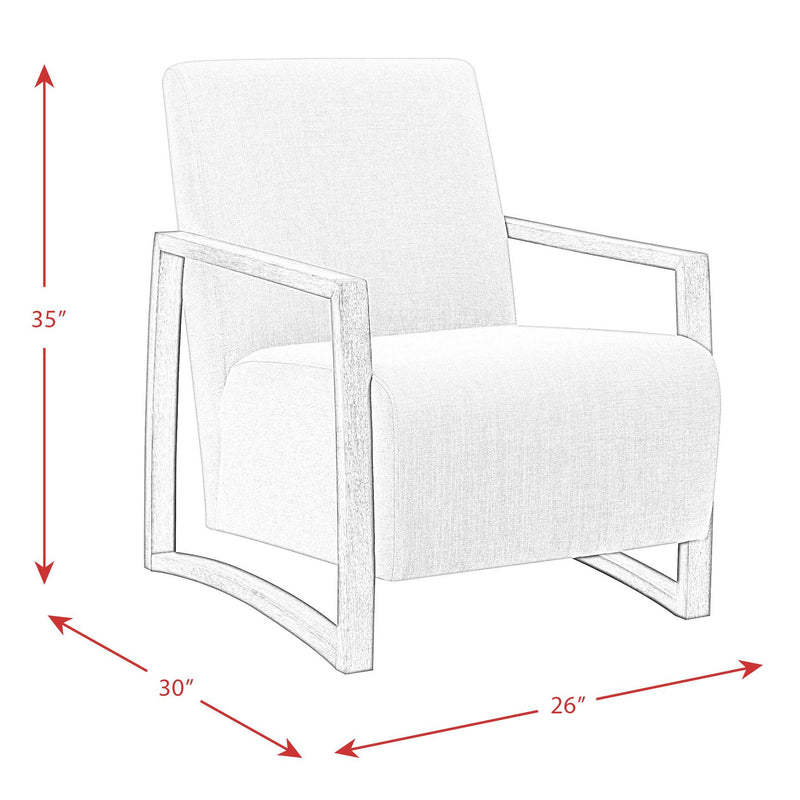  Elements International Furman UFM1441100E Accent Chair - Linen IMAGE 12