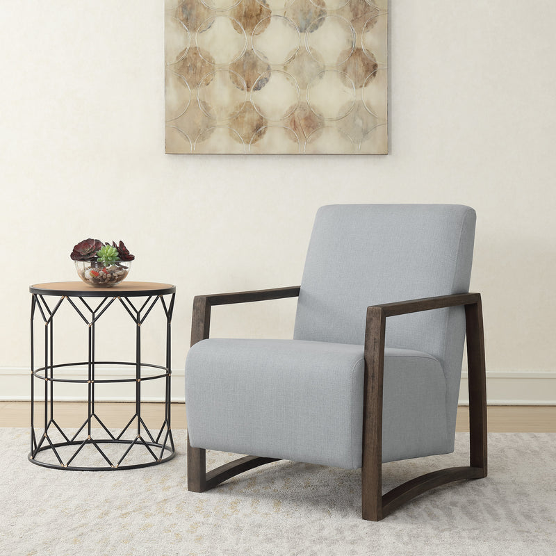  Elements International Furman UFM376100E Accent Chair - Platinum IMAGE 5