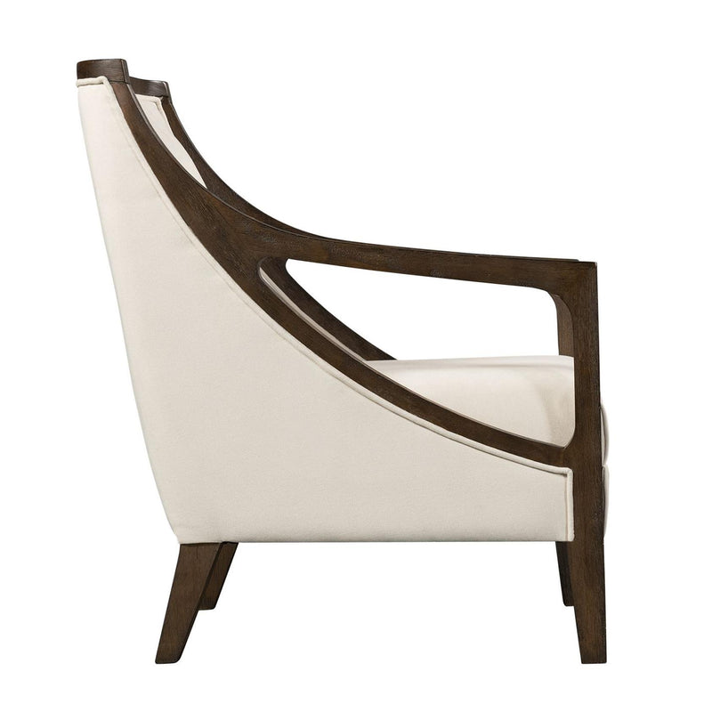  Elements International Hopkins UHK525101E Accent Chair - Natural/Espresso IMAGE 3