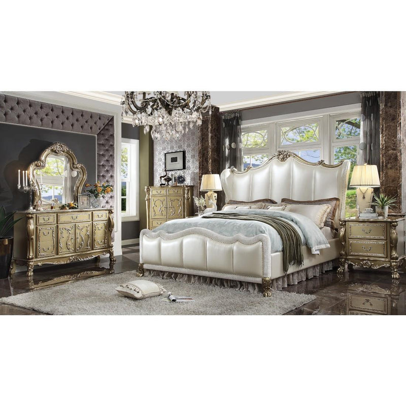 Acme Furniture Dresden II Queen Upholstered Panel Bed 27820Q IMAGE 3