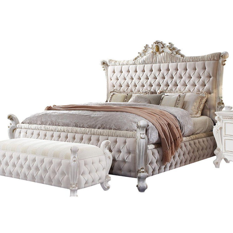 Acme Furniture Picardy King Upholstered Panel Bed 27877EK IMAGE 1