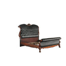 Acme Furniture Dresden 28230Q Queen Bed - Cherry Oak and PU IMAGE 1