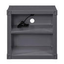 Acme Furniture Cargo 35922 Nightstand with USB Port - Gunmetal IMAGE 3