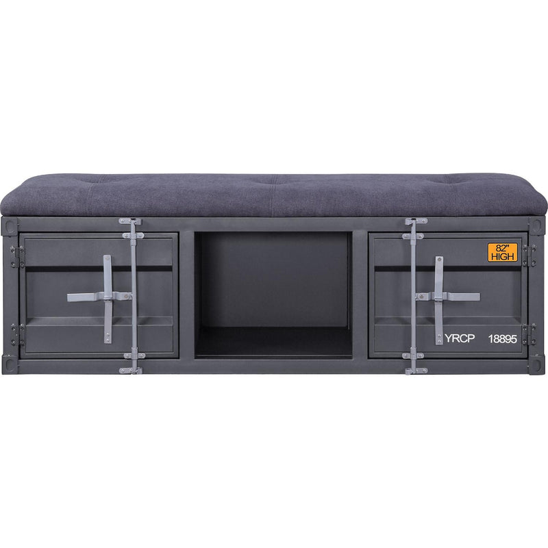 Acme Furniture Cargo 35927 Storage Bench - Gunmetal IMAGE 1