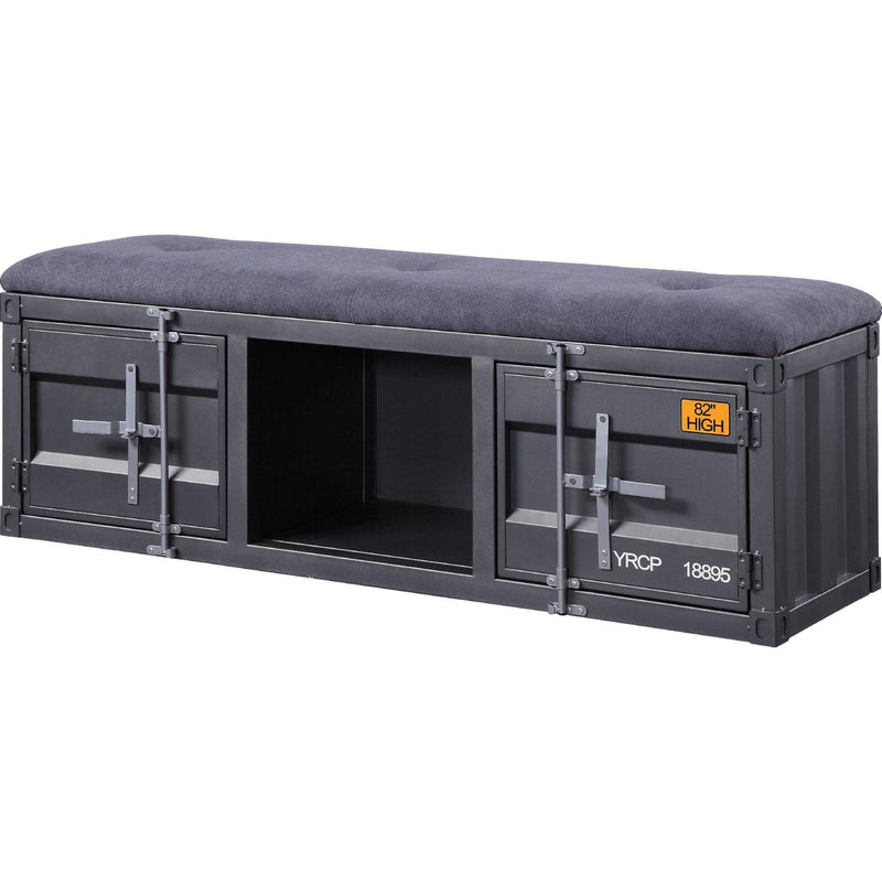Acme Furniture Cargo 35927 Storage Bench - Gunmetal IMAGE 2