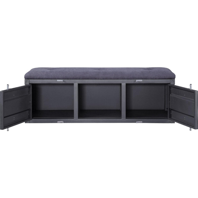 Acme Furniture Cargo 35927 Storage Bench - Gunmetal IMAGE 3