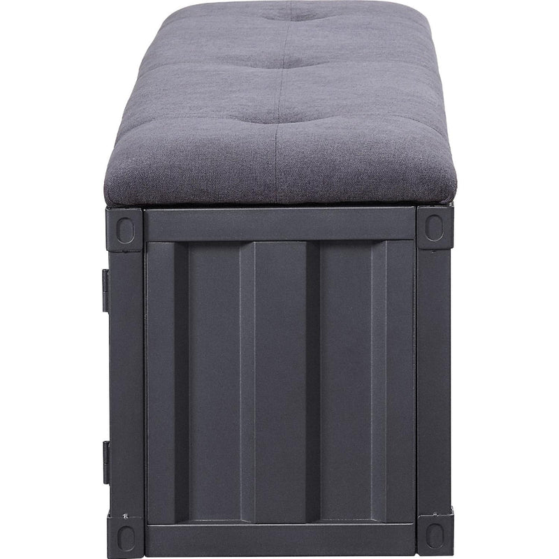 Acme Furniture Cargo 35927 Storage Bench - Gunmetal IMAGE 4