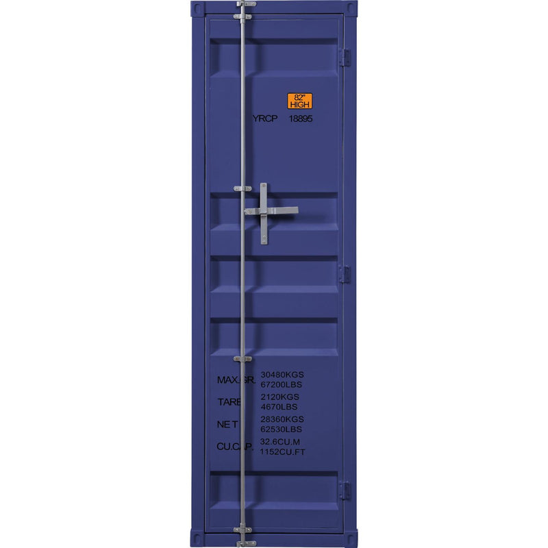 Acme Furniture Cargo 35941 Wardrobe (Single Door) - Blue IMAGE 1