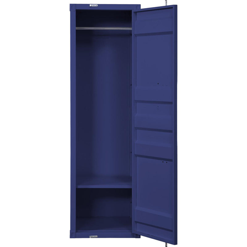 Acme Furniture Cargo 35941 Wardrobe (Single Door) - Blue IMAGE 3