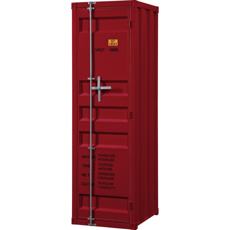 Acme Furniture Cargo 35955 Wardrobe (Single Door) - Red IMAGE 2