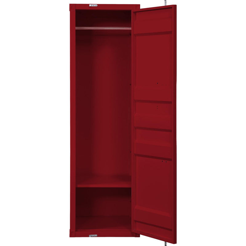 Acme Furniture Cargo 35955 Wardrobe (Single Door) - Red IMAGE 3