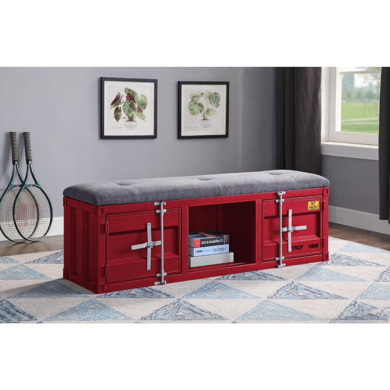 Acme Furniture Cargo 35956 Storage Bench - Red IMAGE 5