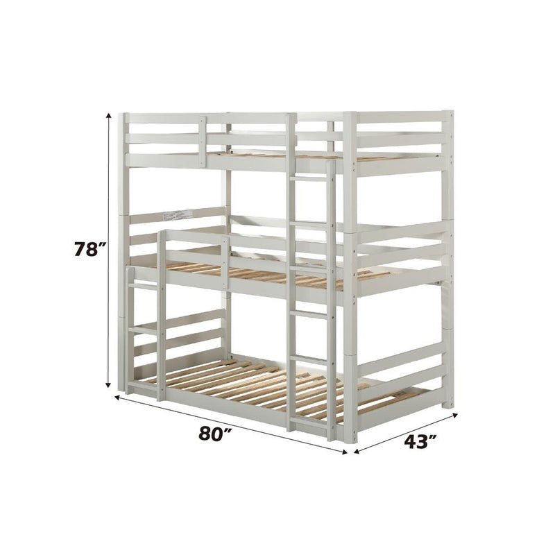 Acme Furniture Ronnie 37420 Triple Twin Bunk Bed IMAGE 4