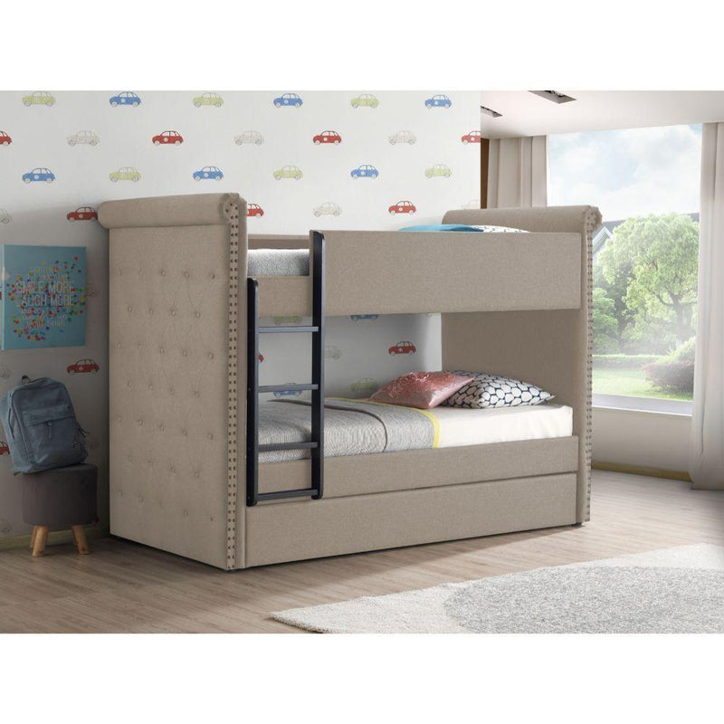 Acme Furniture Romana II 37850 Twin Over Twin Bunk Bed & Trundle - Beige IMAGE 2