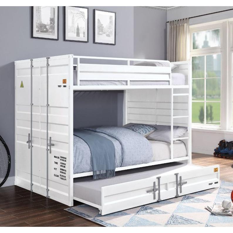Acme Furniture Cargo 37885 Full Over Full Bunk Bed - White IMAGE 2
