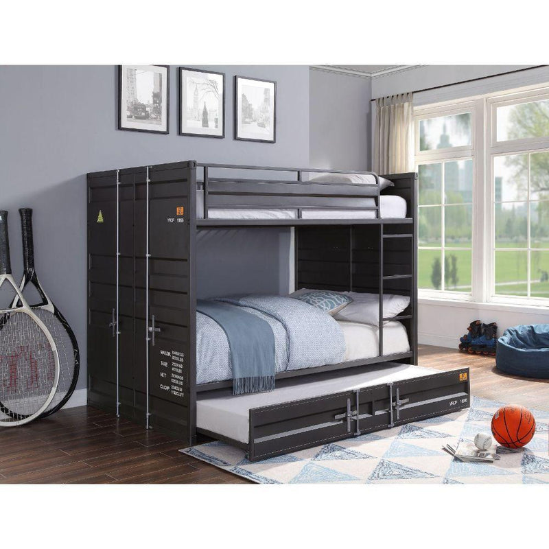 Acme Furniture Cargo 37895 Full Over Full Bunk Bed - Gunmetal IMAGE 3