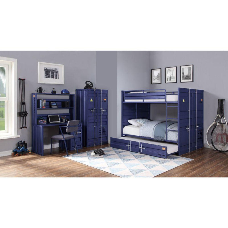 Acme Furniture Cargo 37900 Twin Over Twin Bunk Bed - Blue IMAGE 3