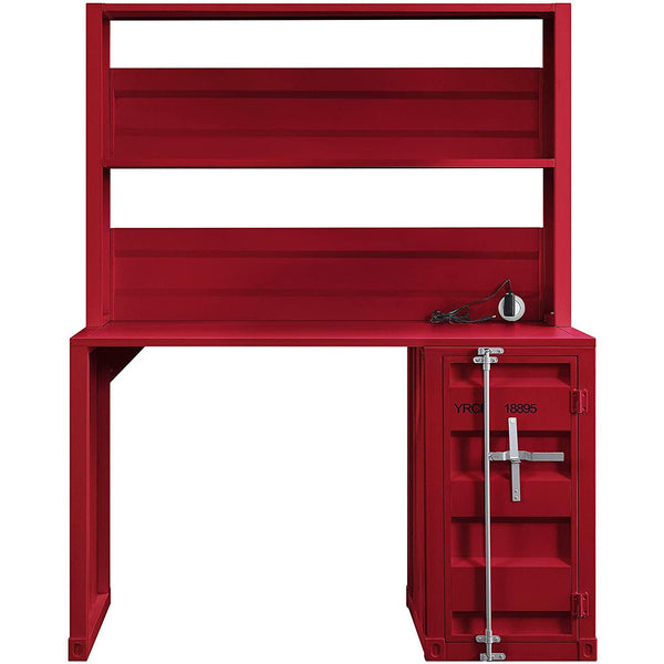 Acme Furniture Cargo 37917 Desk & Hutch - Red IMAGE 1