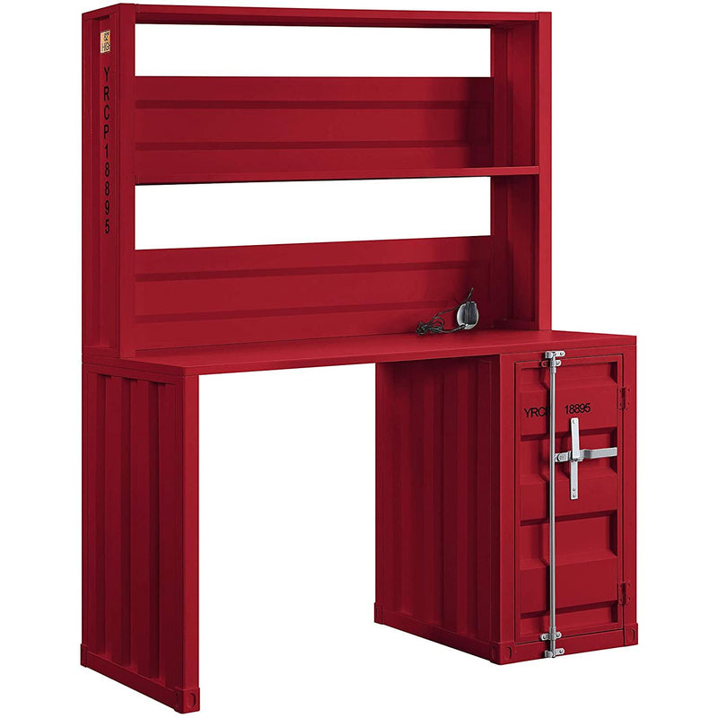 Acme Furniture Cargo 37917 Desk & Hutch - Red IMAGE 2