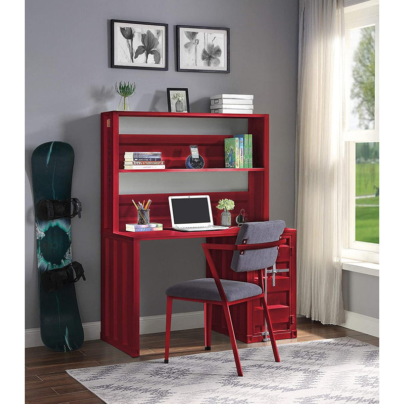 Acme Furniture Cargo 37917 Desk & Hutch - Red IMAGE 4