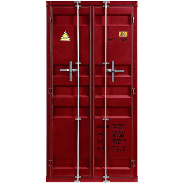 Acme Furniture Cargo 37919 Wardrobe (Double Door) - Red IMAGE 1