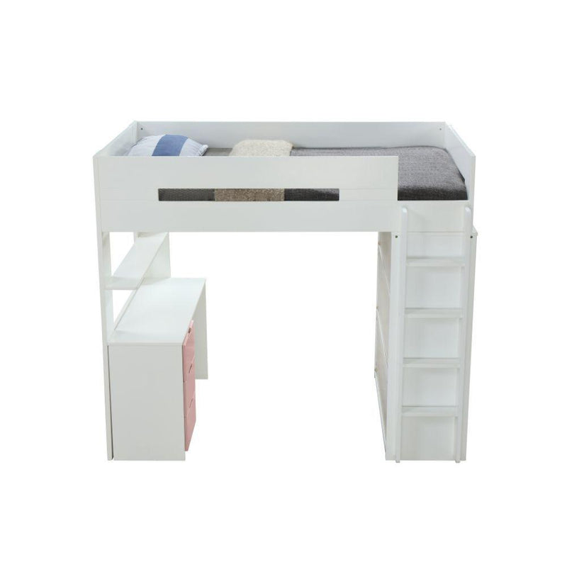 Acme Furniture Nerice 38040 Loft Bed - White & Pink IMAGE 5