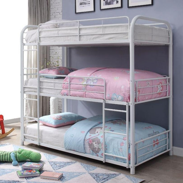 Acme Furniture Cairo 38115 Full Triple Bunk Bed - White IMAGE 1