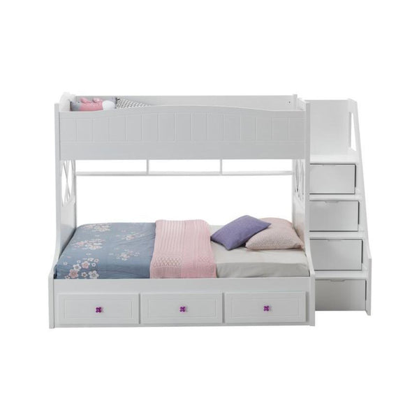 Acme Furniture Meyer 38150 Twin Over Full Storage Bunk Bed IMAGE 1
