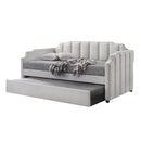 Acme Furniture Peridot 39410 Daybed & Trundle - Dove Gray Velvet IMAGE 2