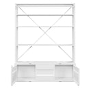 Acme Furniture Cargo 39882 Bookshelf & Ladder - White IMAGE 4