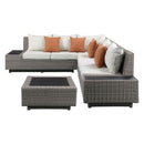 Acme Furniture Salena 45020 Patio Sectional & Cocktail Table IMAGE 1